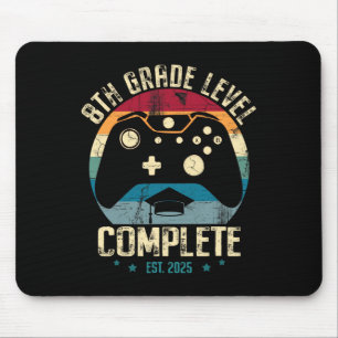 8th Grade Level Complete Gamer Cl Of 2025 Graduati Mouse Mat