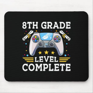 8th Grade Level Complete Gamer Kids Cl Of 2025 Boy Mouse Mat