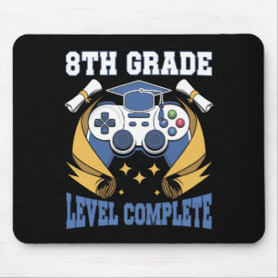 8th Grade Level Complete Gaming Gamer Graduation Mouse Mat