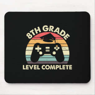 8th Grade Level Complete Graduation Gift For Gamer Mouse Mat