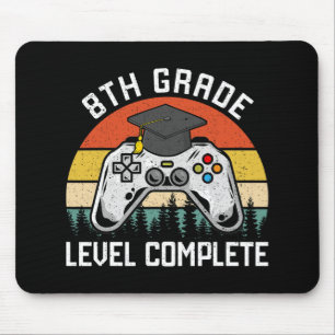 8th Grade Level Complete Last Day Of School Gradua Mouse Mat