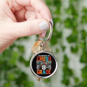 8th Grade Level Unlocked Game On Back To School Key Ring
