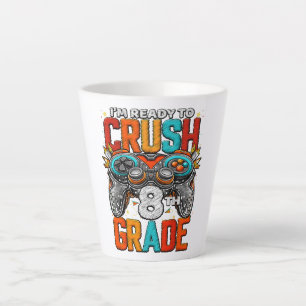 8th Grade Level Unlocked Game On Back To School Latte Mug