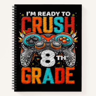 8th Grade Level Unlocked Game On Back To School  Notebook