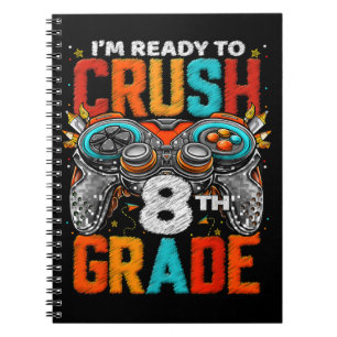 8th Grade Level Unlocked Game On Back To School  Notebook