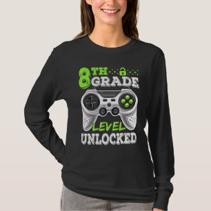 8th Grade Level Unlocked Video Game Back To School T-Shirt