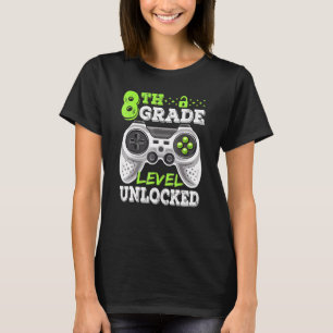 8th Grade Level Unlocked Video Game Back To School T-Shirt