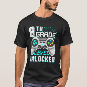 8Th Grade Level Unlocked Video Gamer For Boy Girl T-Shirt