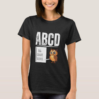8th GRADE ROCKS Pencil ABCD Teacher Back To School T-Shirt