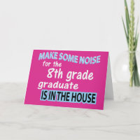 8th Grade School Graduate Pink Congratulations