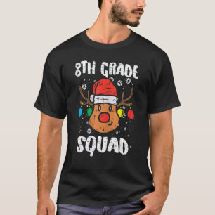 8th Grade Squad Reindeer Teacher Christmas 1 T-Shirt