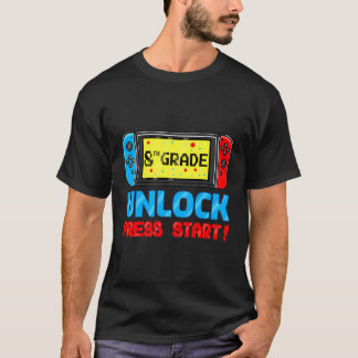 8Th Grade Unlocked Press Start Video Gamer Back To T-Shirt