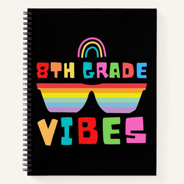 8th Grade Vibes Back To School Teacher & Student Notebook (Front)