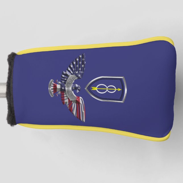 8th Infantry Division “Pathfinder” Eagle  Golf Head Cover (Front)