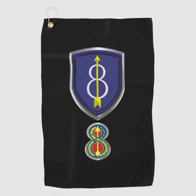 8th Infantry Division “Pathfinder” Patch Golf Towel (Front)