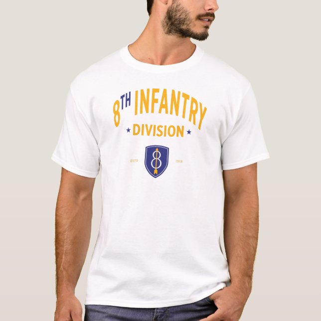 8th Infantry Division - United States Military T-Shirt (Front)