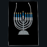 8th Night of Hanukkah Glitter Medium Gift Bag<br><div class="desc">Hanukkah 2022 will begin in the evening of Sunday 18 December and ends in the evening of Monday 26 December</div>