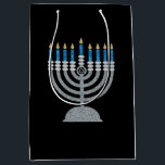 8th Night of Hanukkah Glitter Medium Gift Bag<br><div class="desc">Hanukkah 2022 will begin in the evening of Sunday 18 December and ends in the evening of Monday 26 December</div>