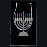 8th Night of Hanukkah Glitter Small Gift Bag<br><div class="desc">Hanukkah 2022 will begin in the evening of Sunday 18 December and ends in the evening of Monday 26 December</div>
