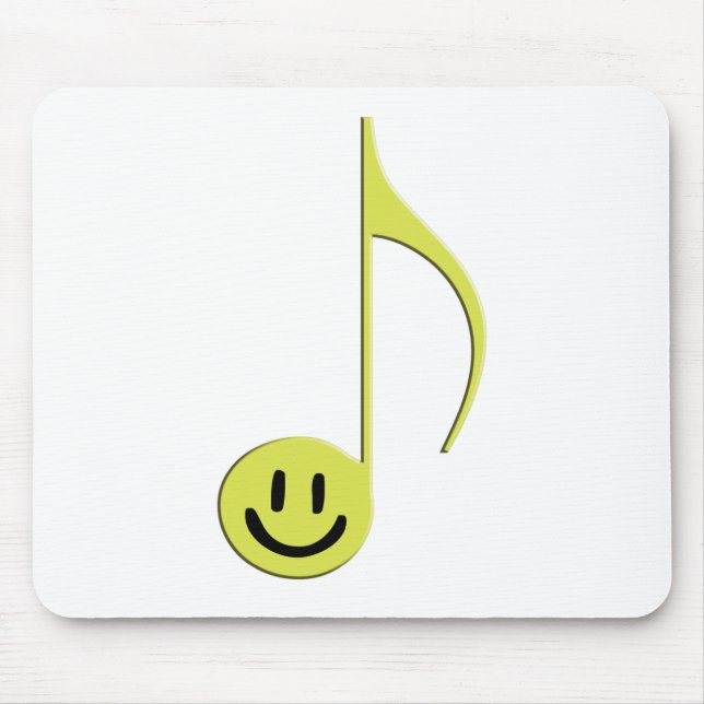8th Note Face Mouse Mat (Front)