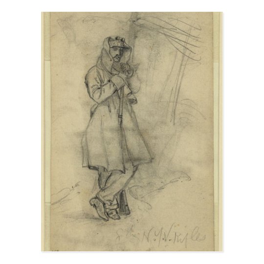 8th NY German Rifles Postcard