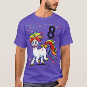 8th party Bday 8 years Unicorn Party 8th Birthday T-Shirt