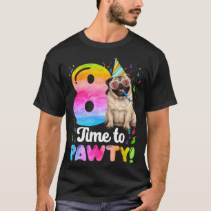 8th pug birthday party eight year old dog birthday T-Shirt
