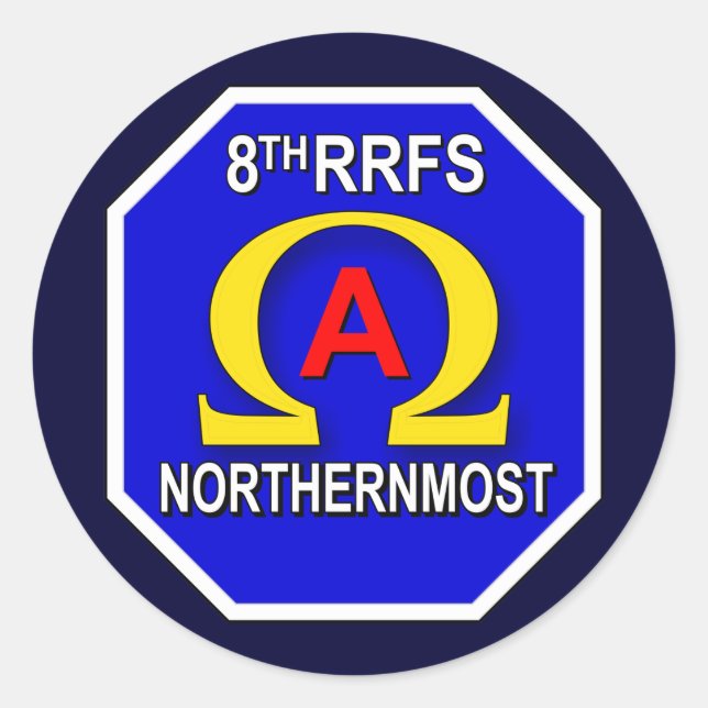 8th RRFS 1s Classic Round Sticker (Front)