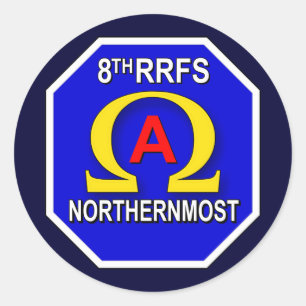 8th RRFS 1s Classic Round Sticker