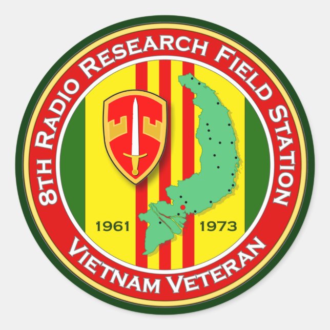 8th RRFS 2 - ASA Vietnam Classic Round Sticker (Front)