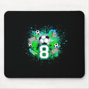 8th Soccer Birthday Party 8 Year Old Soccer Player Mouse Mat