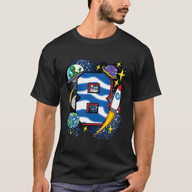 8Th Space Themed Py For Alien T-Shirt (Front)