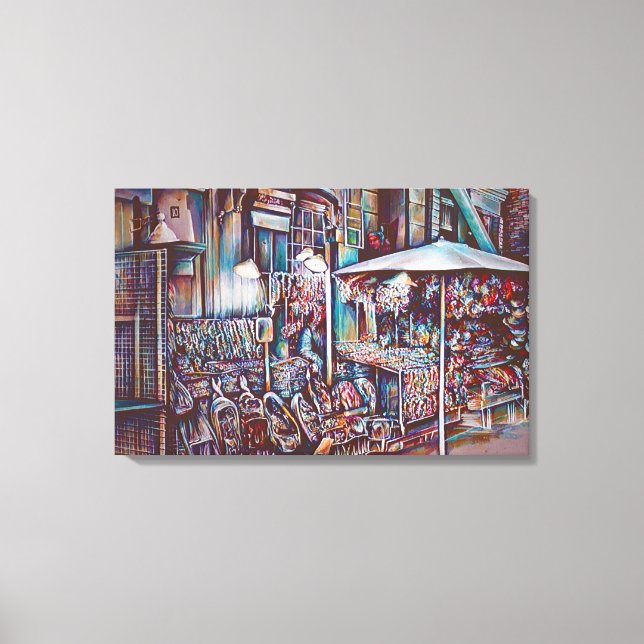 8th Street Rings Canvas Print (Front)