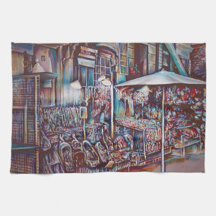 8th Street Rings Tea Towel