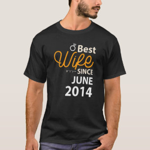 8th Wedding Anniversary Best Wife Since June 2014 T-Shirt