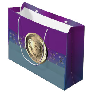 8th Wedding Anniversary Bronze Emblem Gift Bag