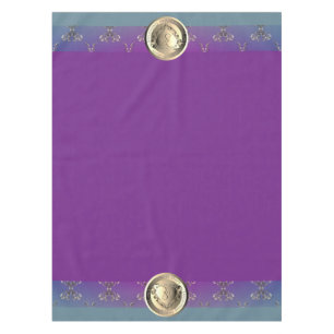 8th Wedding Anniversary Bronze Heart Emblem Tablecloth