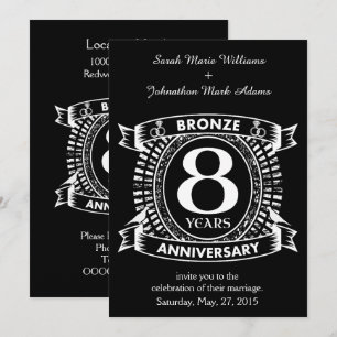 8TH wedding anniversary bronze Invitation