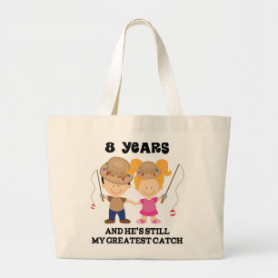 8th Wedding Anniversary Gift For Her Large Tote Bag