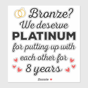 8th Wedding Anniversary I - Bronze Funny Couple