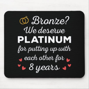 8th Wedding Anniversary I - Bronze Funny Couple Mouse Mat