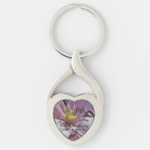 8th Wedding Anniversary   Key Ring