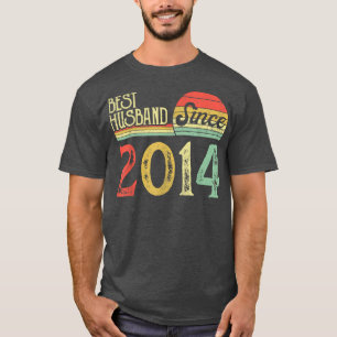 8th Wedding Anniversary s, Best Husband Since 2014 T-Shirt