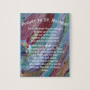 8x10" 110 Piece St. Michael's Prayer Customisable  Jigsaw Puzzle