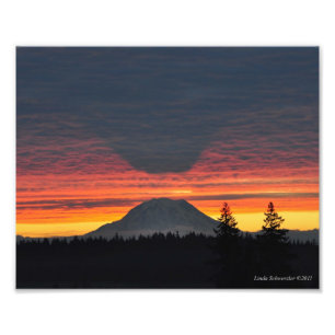 8X10 #12 Mount Rainier and it's Shadow Photo Print