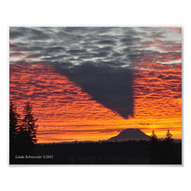 8X10 #17 Mount Rainier and its Shadow Photo Print (Front)