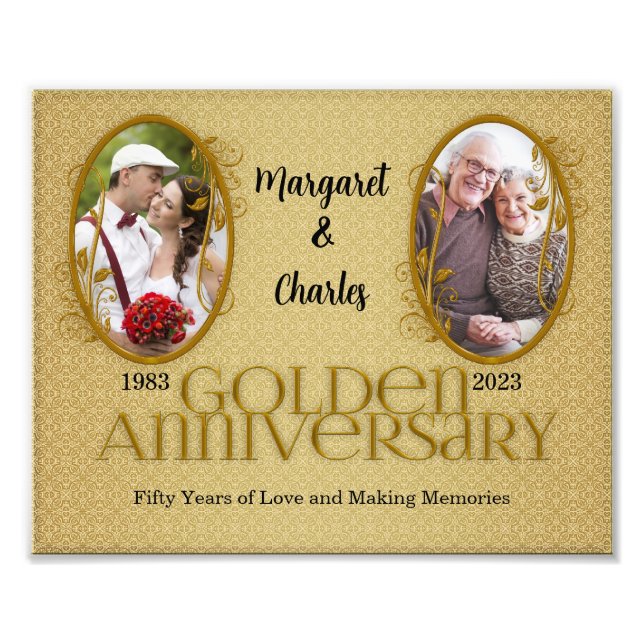 8x10 50th Golden Annivsersary Collage Photo Print (Front)