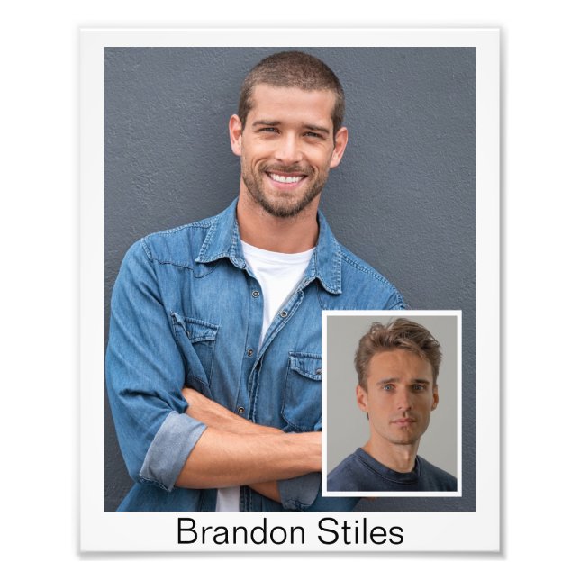 8x10 Acting Headshots for Casting Calls | Insert P Photo Print (Front)