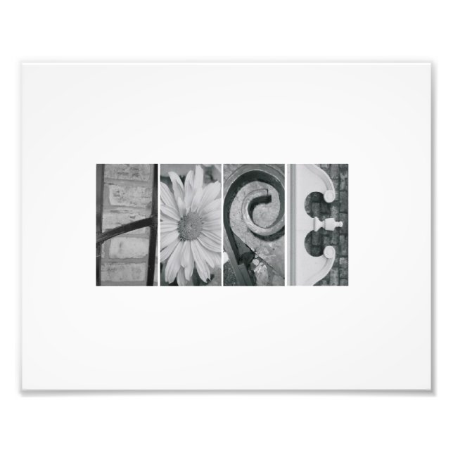 8x10 Alphabet Letter Photography Hope Print (Front)