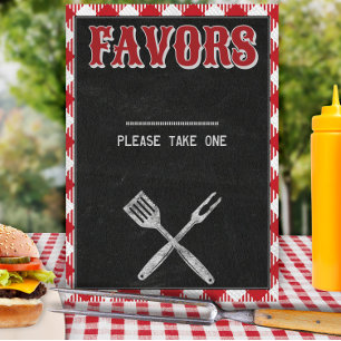 8x10 Backyard BBQ Birthday Favours Table Sign